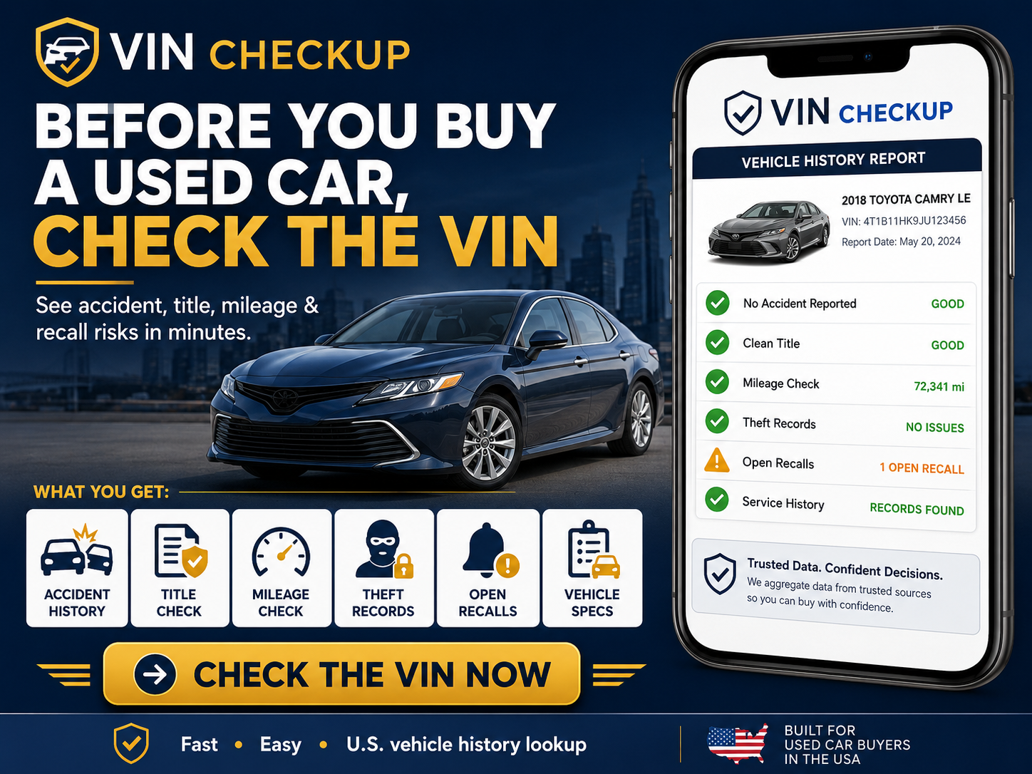Imagen de Unlock the Truth: VIN CheckUp Vehicle History Reports for Smart Used Car Buyers