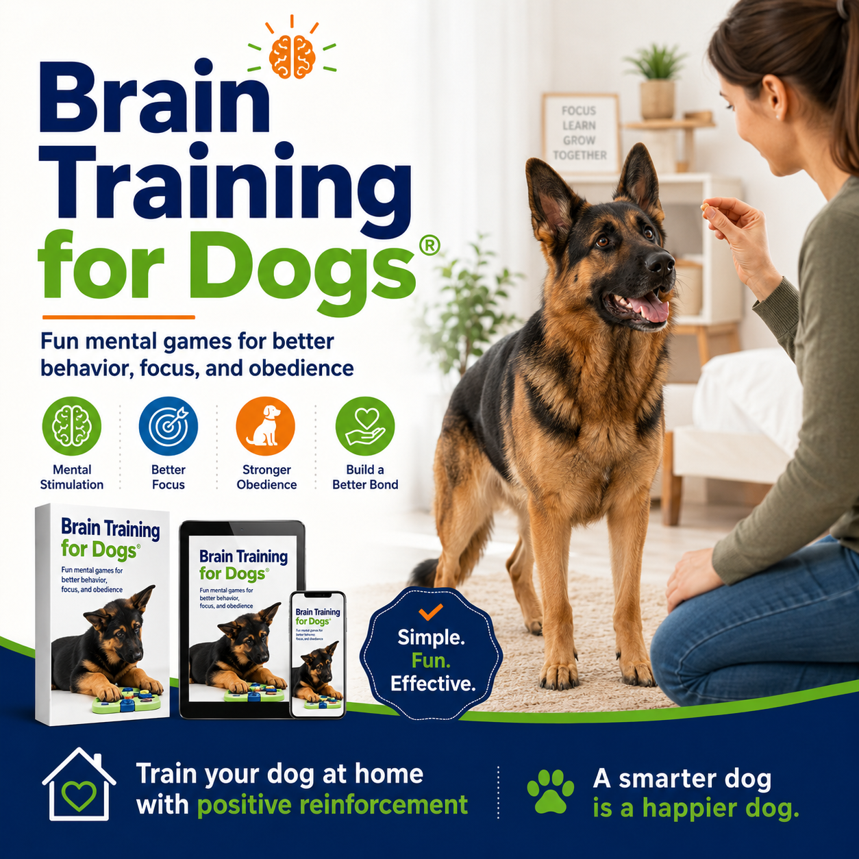 Imagen de Train Your Dog at Home: Fun Brain Games to Improve Obedience, Focus & Behavior